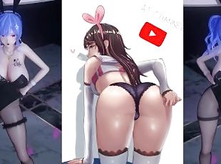 babes, ados, japonais, compilation, anime, hentai, taquinerie