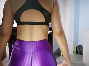 Licking blowjob over underwear, cum on pants, lap dance, leggings, dry hump