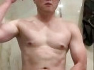 asiatique, masturbation, amateur, gay, secousses, solo