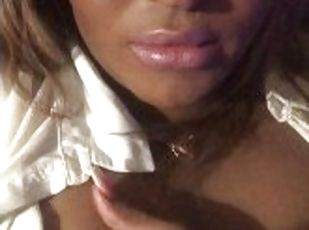 ebony trans girl-... horny after she got home from work- Onlyfans:o...