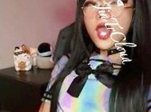 Asian Tranny riding a dildo / OF Leak  Trans Femboy Sissy Shemale C...