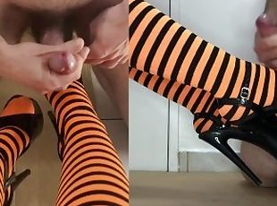 amatør, cumshot, handjob, fransk, føtter, strømper-stockings, pov, halloween