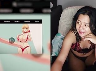 asiatique, masturbation, amateur, lingerie, drôle, hentai, mignonne, 3d, fétiche