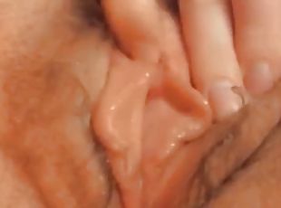 Second orgasm attempt playing with my juicy wet pussy
