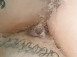 bañando, gorda, coño-pussy, amateur, regordeta, a-solas, muñeca