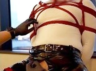 asiatisk, kæmpestor-pik, bøsse, spiller, bdsm, fetish, latex, bondage, muskuløs, mælk