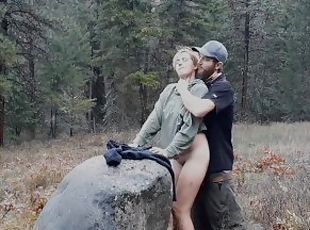 MILF Gets Creampied on Forest Park Path