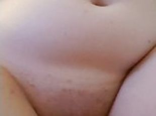 Chubby Belly Up Close Masturbation with Toy