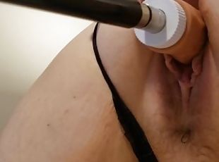Wifes pussy and ass take a pounding from new fuck machine. Cums har...