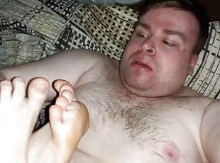 masturbation, fötter, fetisch, footrunk