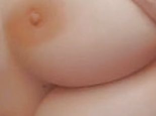 Showing off big titties