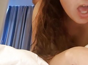 in the hotel I give him a blowjob and he fucks me on all fours with...