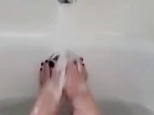 kupanje, amaterski, par, stopala-feet, sami, prsti