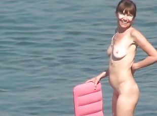 nudist, zunaj, camera, plaža, potovanje, naravno, skrite, realnost