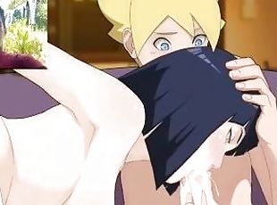 Boruta is so horny that he fucks Hinata and fills her all with milk...