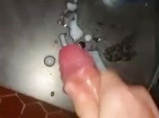 amateur, ejaculation-sur-le-corps, énorme-bite, branlette, double, ejaculation, solo, bite