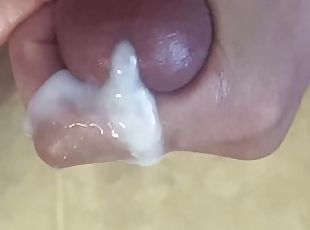 WATCH A THICK MASSIVE LOAD OF CUM OOZE OUT WHILE DADDY STROKES HIS ...