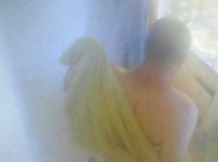 bañando, amateur, gay, cámara, voyeur, fetichista, ducha, a-solas