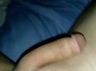 Stroking my hard cock