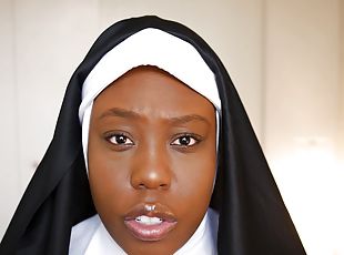 Black Demon Nun Slurps Cock For Cum Summoning Ritual - Sex Movies F...