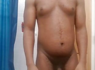 mastubasi, amatir, berkulit-hitam, barang-rampasan, seorang-diri, biseksual, penis