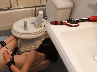 Chloe Skyy ANAL BUNGHOLE Toys up Teen ASS Bathroom Scrubbing Slave ...