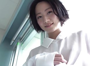 asiatisk, behåret, udendørs, teenager, japans, synsvinkel