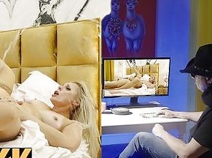 oszukujący, orgazm, żona, dorosłe, hardcore, gwiazda-porno, pończochy, blondynka, naturalne, czeskie