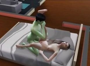 Alien pervert bursts home to the dugout and fucked her sims4