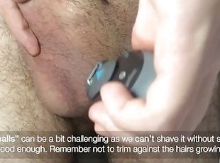 How to Properly Shave Balls and Cock (Male Genital Hair) using an H...