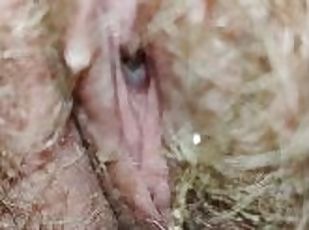 Juicy vagina hides among the curly hair and pisses on your face. In...
