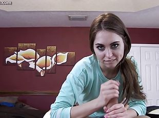 Playful Teen Sucks, Jerks & Rides Cock In Pov Action