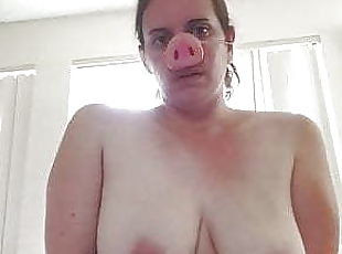 cul, gros-nichons, énorme, milf, maman, belle-femme-ronde, webcam, humiliation