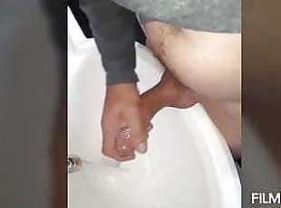 Pissing and getting my big wet cock hard for b8r 