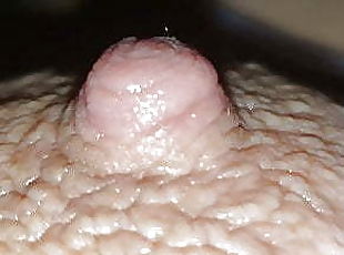 masturbation, mamelons, amateur, belle-femme-ronde, américaine, mamelons-gonflés