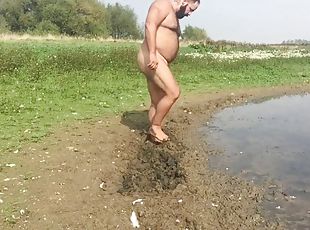 Jons naked mud fun in 2016