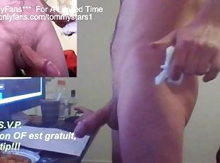 masturbácia, amatérske, francúzske, semeno, webkamera, sólo