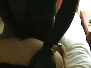 hundestilling, orgasme, kone, creampie, sort, hotel