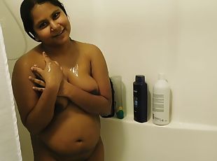 banhos, masturbação, amador, adolescente, indiano, chuveiro, sozinho