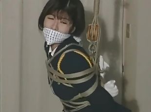 Japanese Policewoman helplessly bound