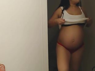 grávida, mulher-madura, fetiche, sozinho