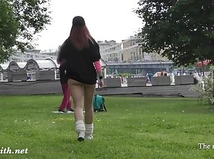 ASS FLASHING IN PUBLIC BY JENY SMITH. BUBBLE BUTT HIDDEN SPY CAM