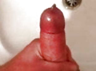 Cumming with plug inside urethra