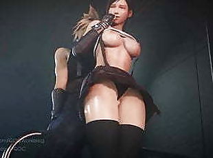 Cloud Strife and Tifa Lockhart Thighjob