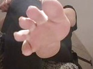 Tell me what you love to see more, my wiggle toes or my wrinkled soles?????