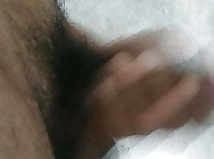 Flexing my small hairy dick 