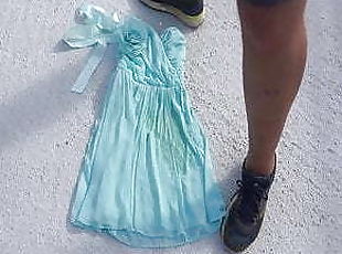 piss on Turquoise dress