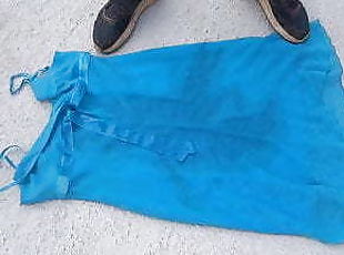 piss on Turquoise 2 dress