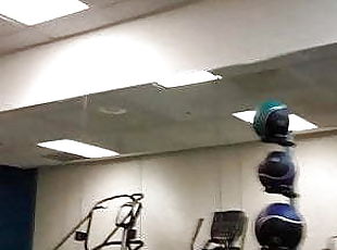 fleshlight jack off in my work's gym