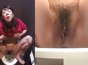 asiático, peluda, masturbación, meando, fetichista
